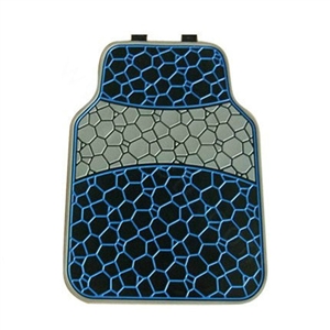 High Quality Water Cube Universal Automotive Carpet Car Floor Mats Rubber 5pcs Sets - Blue